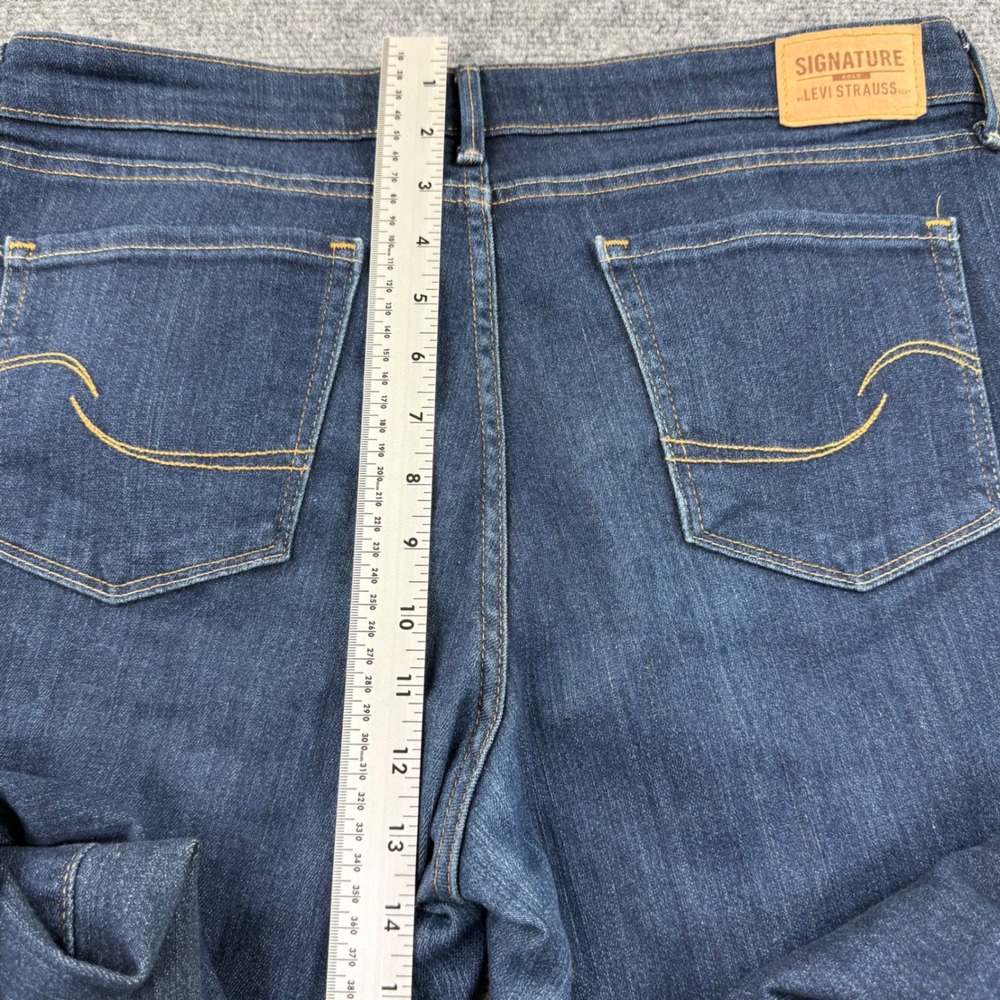 Signature by Levi Strauss Jeans 12M W31 L32 Dark Wash Mid-Rise Bootcut Women's - Picture 10 of 12